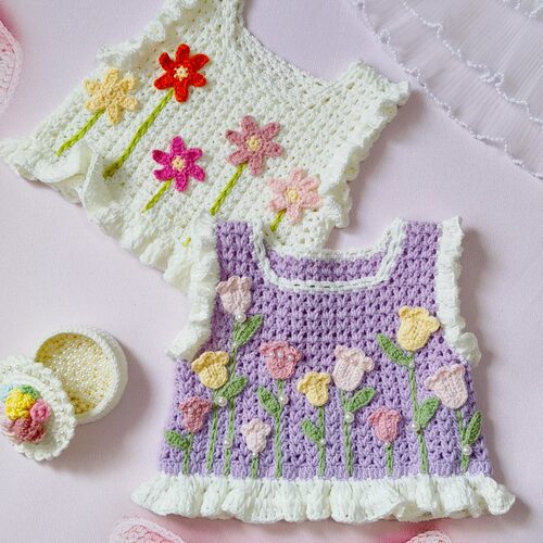纽琅坊女宝宝背心材料包手工diy