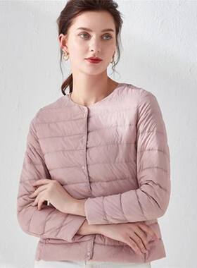 波斯橙官方旗舰店2026新款韩版轻薄圆领羽绒服女保暖内胆短款大码