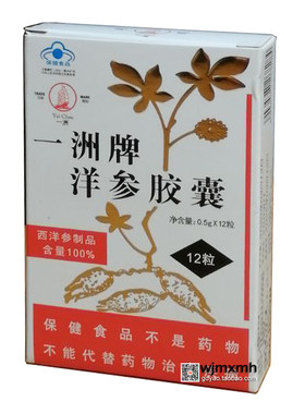 一洲牌洋参胶囊 一洲洋参丸西洋参胶囊 药房正品新货现发