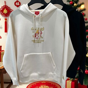 安踏好事发生连帽卫衣春季宽松男装马年新年款休闲上衣152618707S