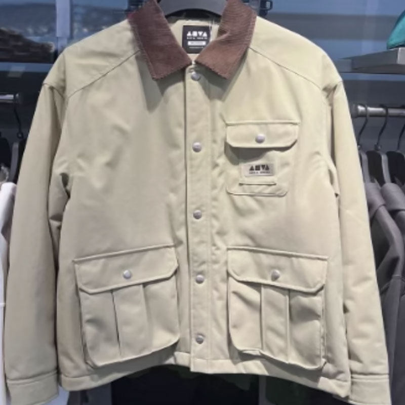 安踏宽松保暖棉衣外套男装2024冬装新款大口袋工装棉服152448812