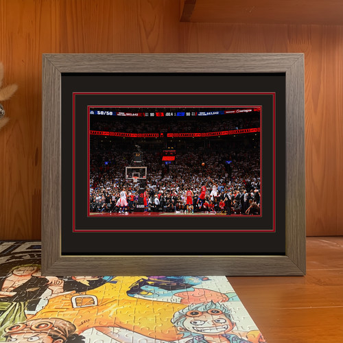 伦纳德绝杀签名海报相框摆件