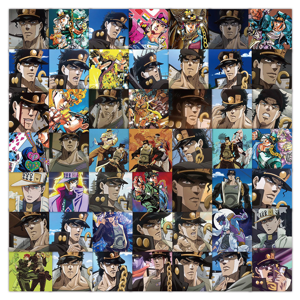 60张空条承太郎贴纸装饰电脑桌面笔记本行李箱滑板车素材贴画