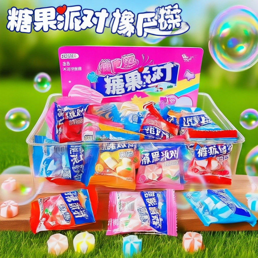 青壹坊09738糖果派对造型橡皮擦仿真零食涂改擦干净少屑学生文具
