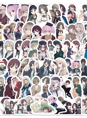 60张GBC动漫卡通贴纸哭泣少女乐队装饰行李箱手机壳素材贴画