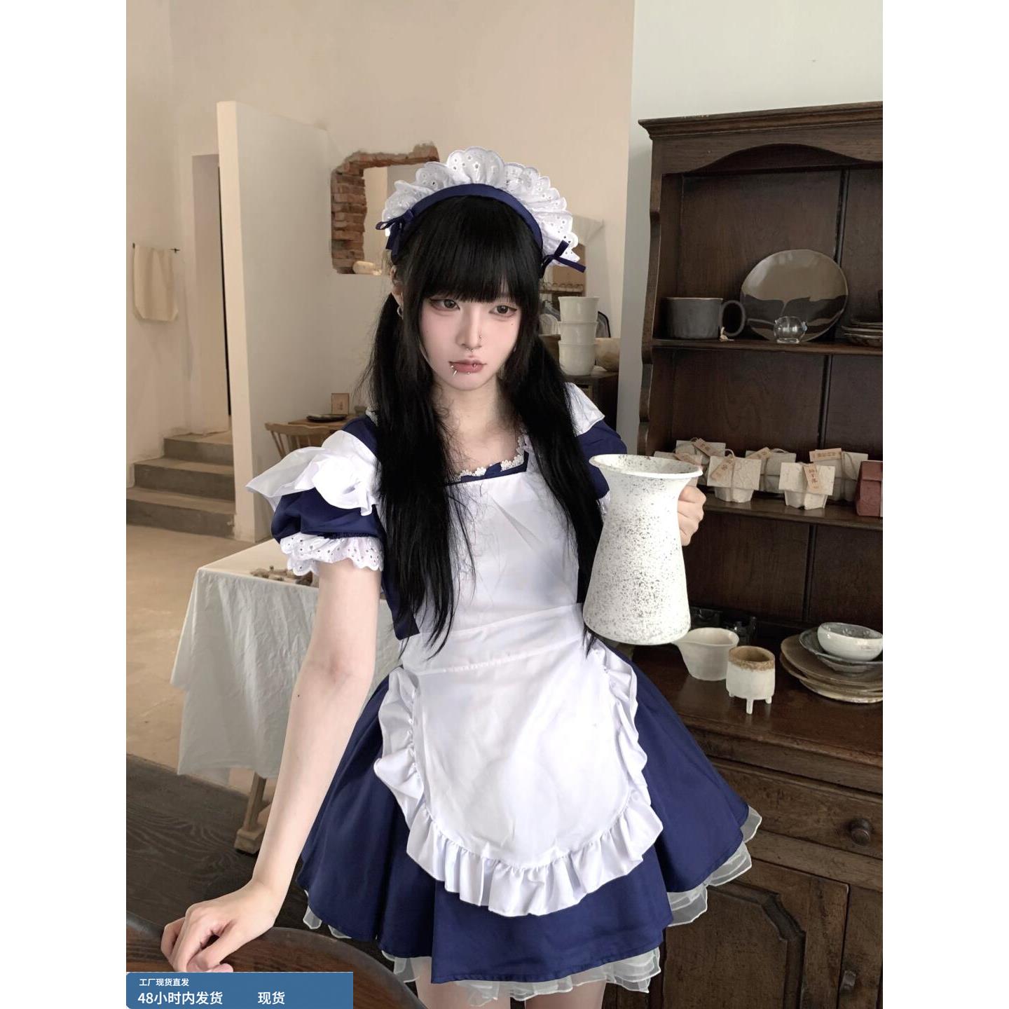 天使女仆-日系软妹可爱连衣裙女佣围裙动漫二次元COS服洛丽塔套装