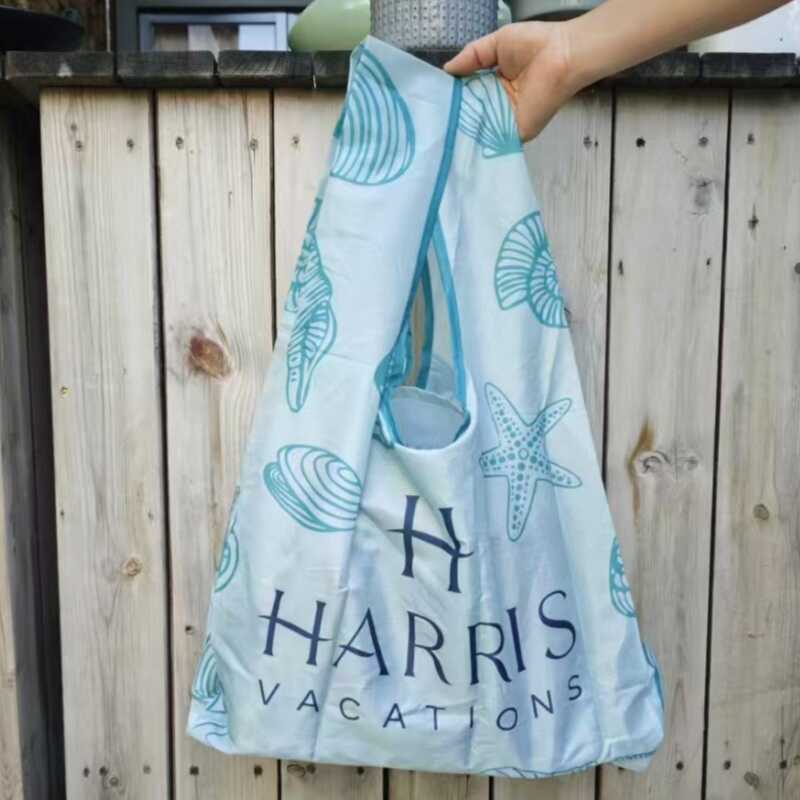 清新绿色可折叠购物袋手提袋五分格加密尼龙环保袋子超市买菜袋