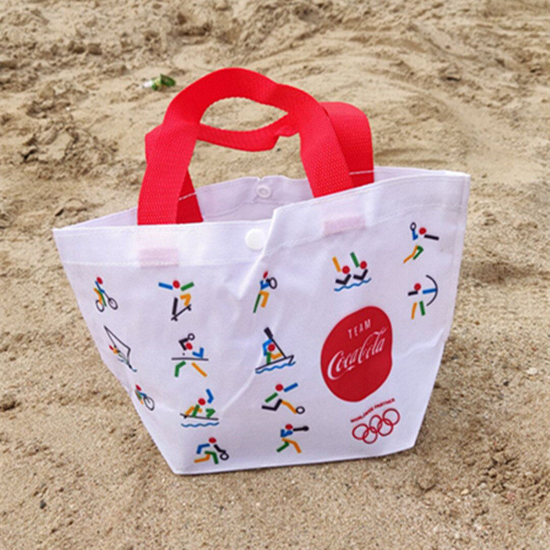 清新可爱随手小手提袋学生饭盒袋可爱带饭包便当手拎袋白色日系,收纳整理,饭盒袋,淘宝优惠券,粉丝福利购,淘宝优惠卷