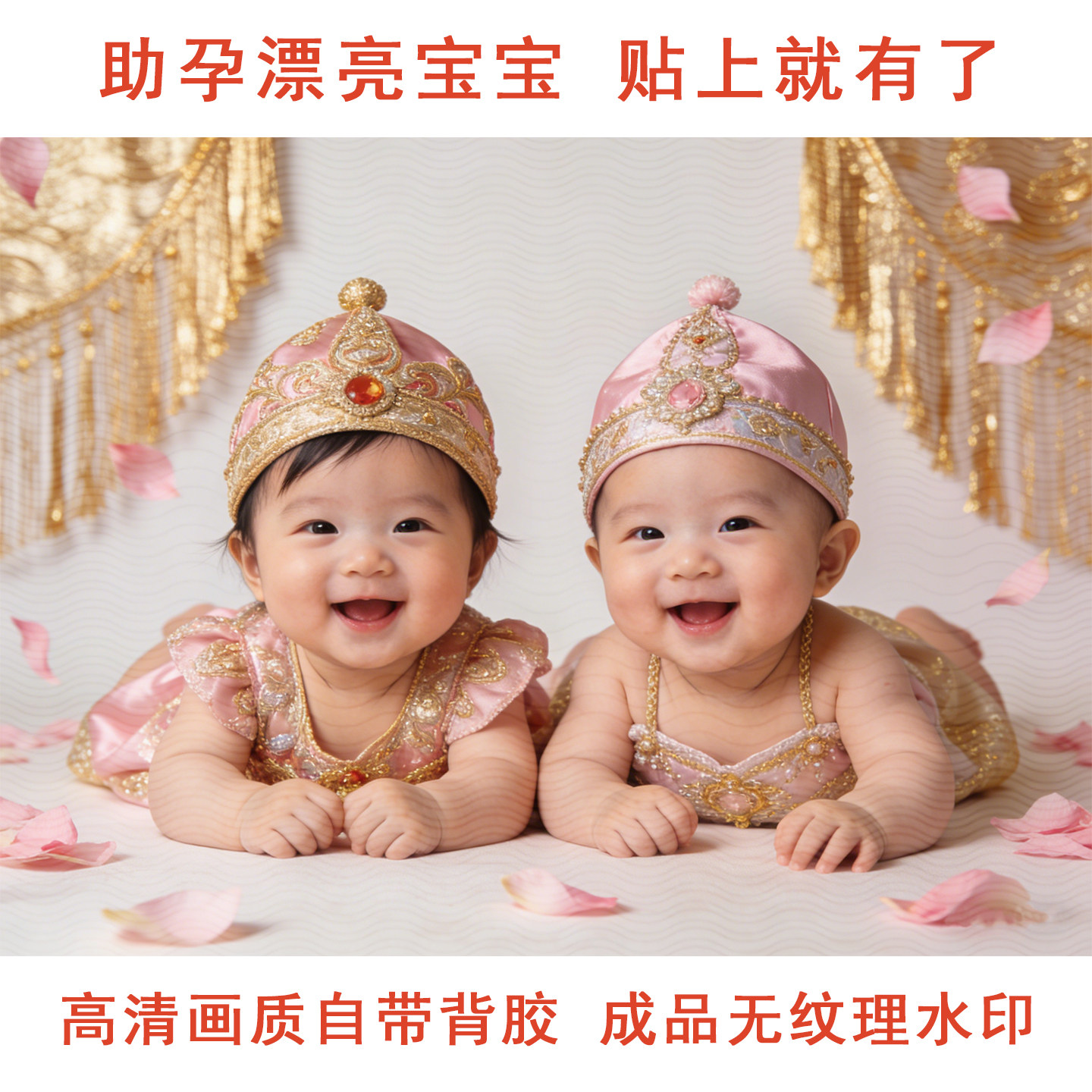 可爱娃娃贴画漂亮助孕宝宝海报