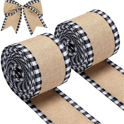 Christmas imitation grid wrapped ribbon Christmas tree gift