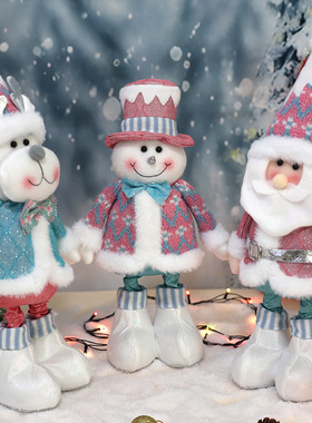 Christmas Decoration Santa Claus Doll Scalable Hotel Shoppin