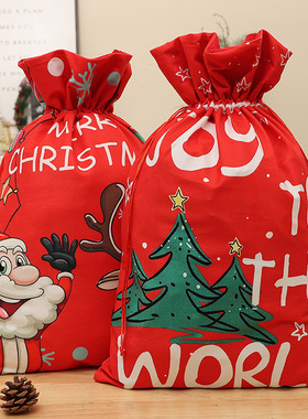 Christmas gift bag cartoon velvet bundle children's candy