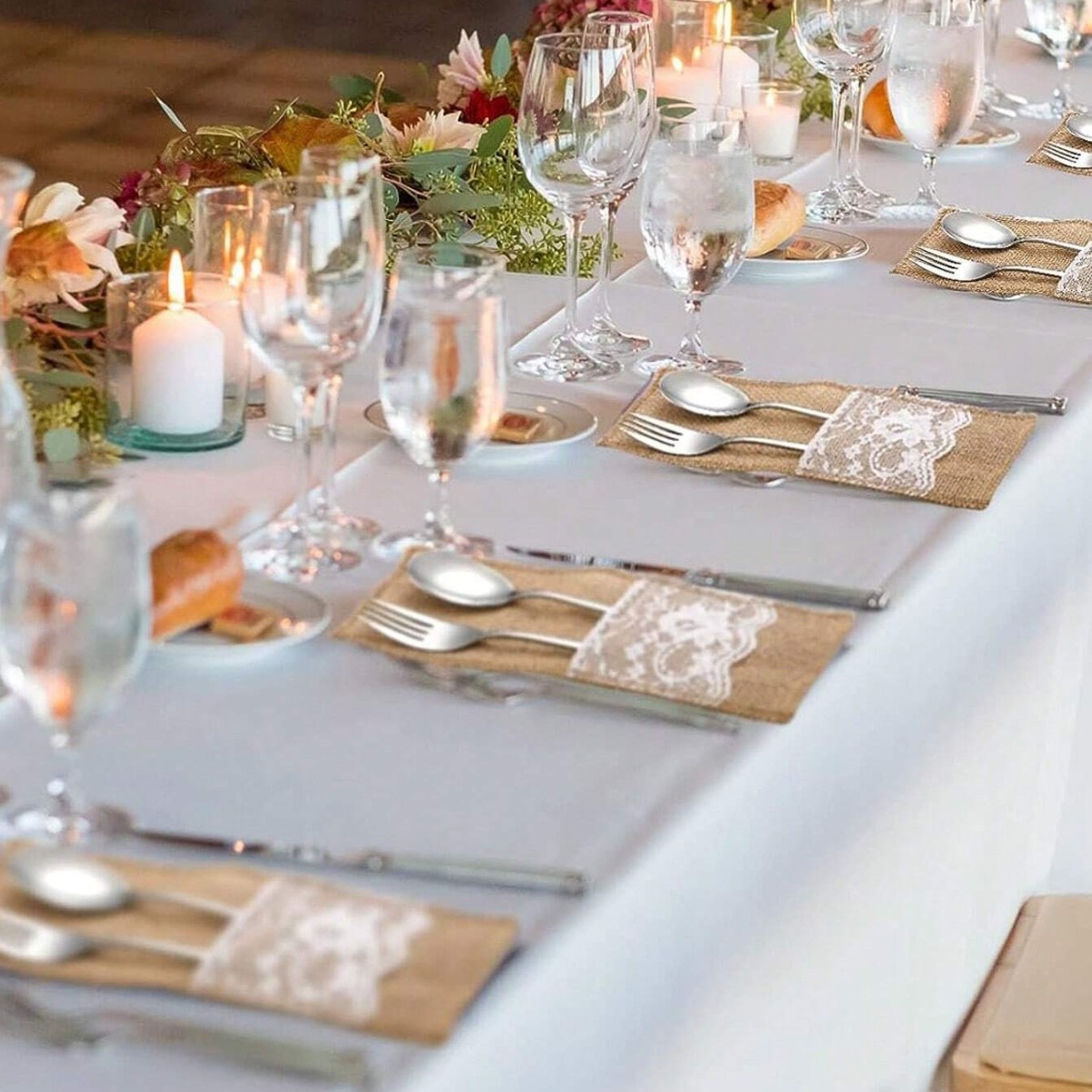 Christmas Day Knife and Fork Cover Lace Knife and Fork Bag