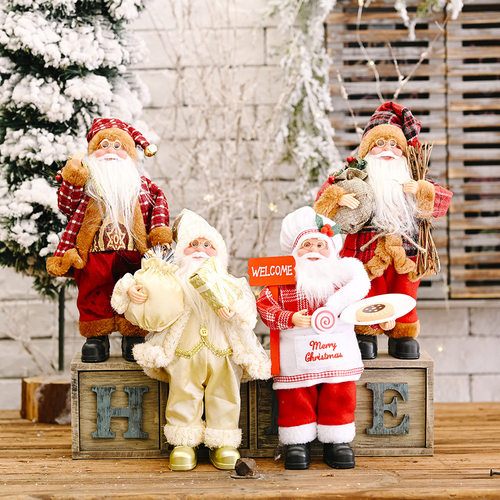 New Christmas decoration standing posture Santa Claus doll