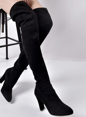 winter women Knee-high boots size 外贸43过膝靴 弹力长靴女靴