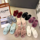 big slippers女大码 yards Women intersect Fluffy 交叉毛毛拖鞋