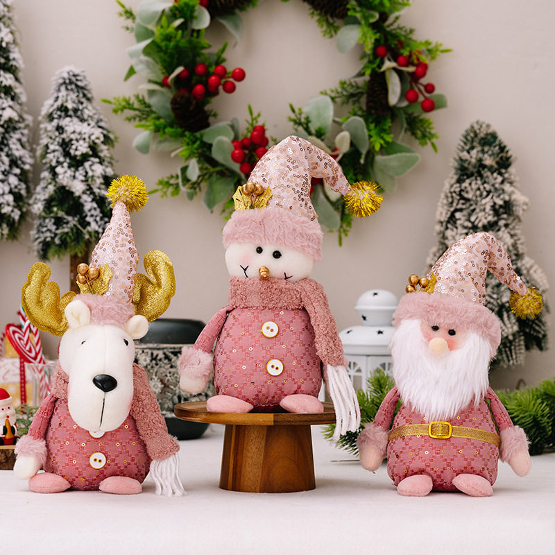 Christmas products sitting posture elderly snowman elk doll