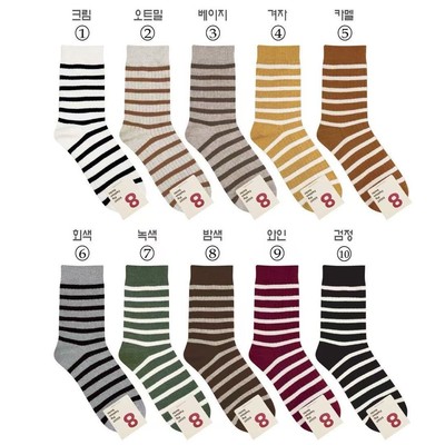 韩国东大门袜子批发2025秋冬新款etna条纹女袜子韩版中筒袜韩袜