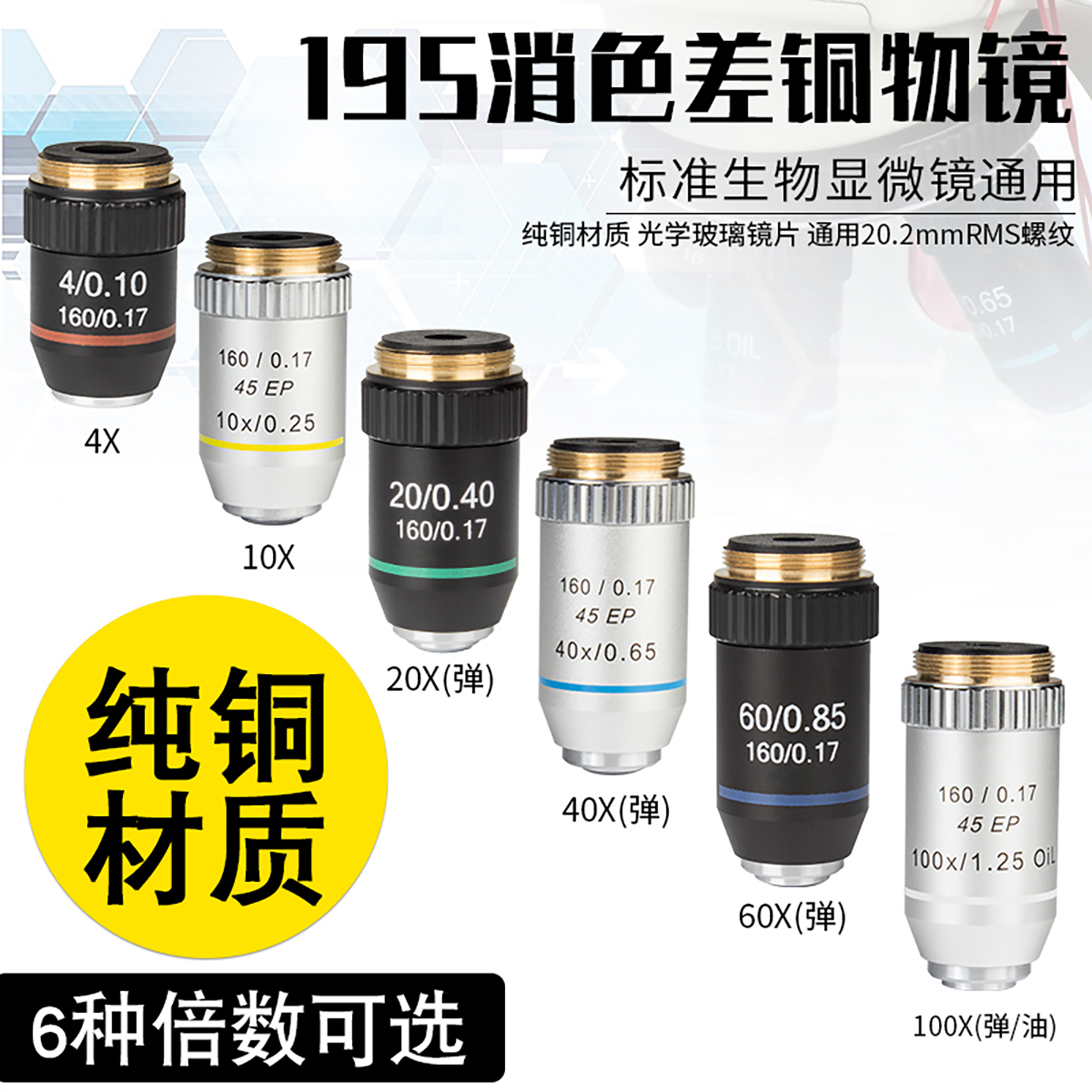 凤佳195物镜23.02mm接口显微镜