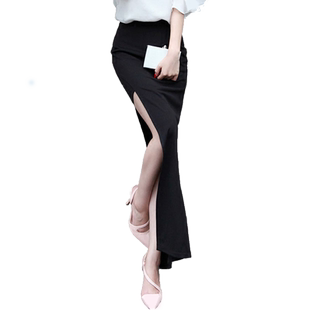 诗雅蕴包臀裙春夏新款半身裙韩版性感百搭侧开叉中长裙显瘦一步裙