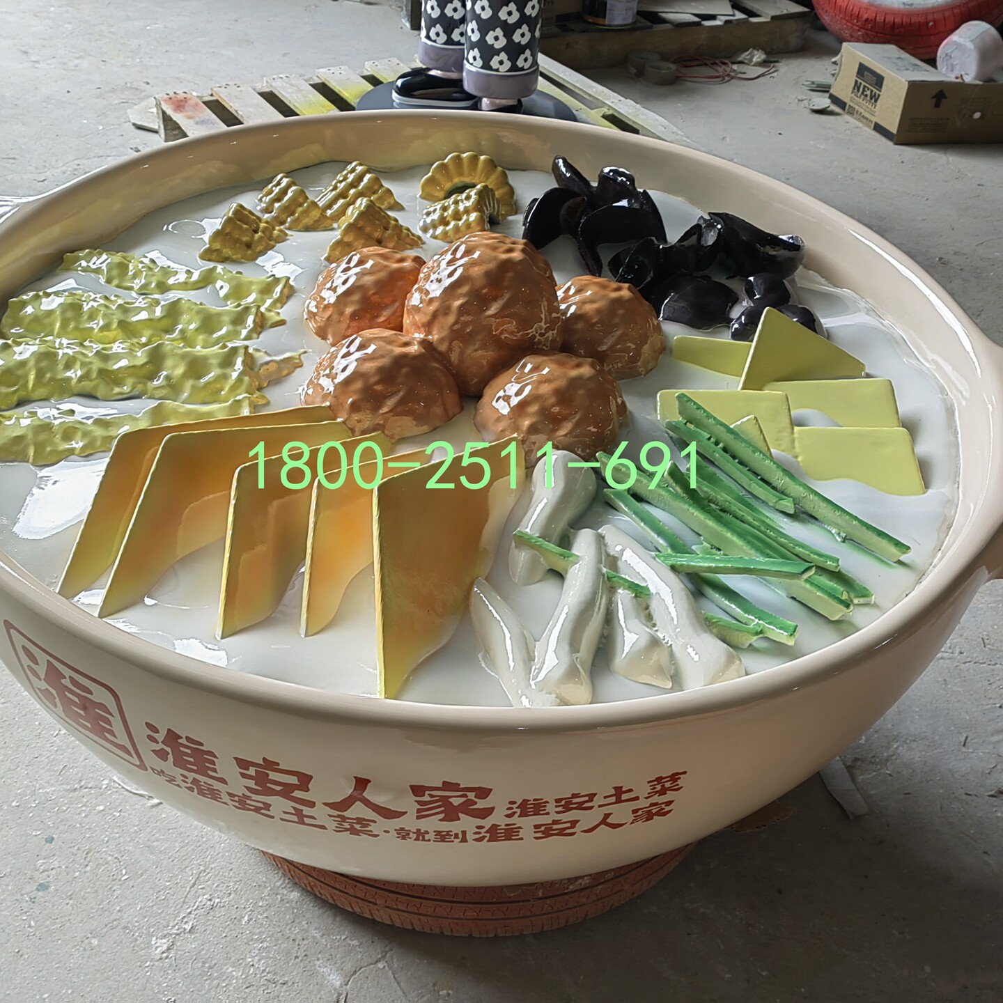 主题餐厅仿真砂锅造型雕塑大型玻璃钢门头引流美陈落地装饰品模型