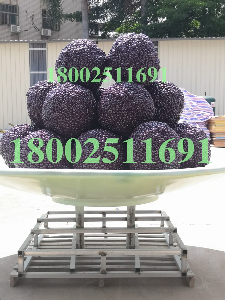 定制户外树脂水果卡通人物模型小品玻璃钢杨梅柚子雪梨枇杷篮雕塑