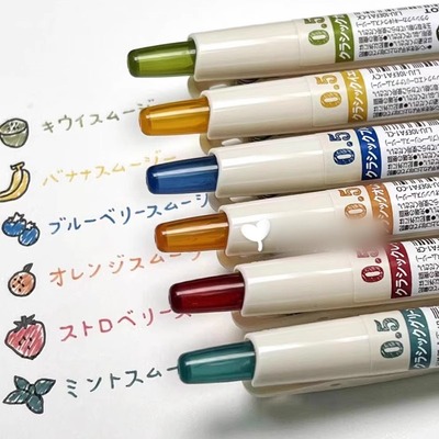 日本PILOT百乐10十周年限定juice复古冰沙彩色中性笔果汁笔学生按动彩色水笔手帐复古彩色套装