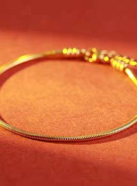 diy万能串珠沙金蛇骨链女士手环