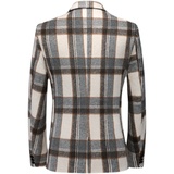 男士时尚休闲西装外套修身青年宴会格子小西服上衣潮A056-9970P95，男装西服套装，电商A056