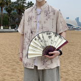 新中式春夏风男装盘扣唐装汉服短袖衬衫衬衣7011P40，男装T恤，电商A056