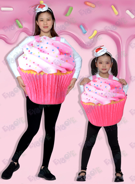万圣节女孩儿童学校舞台表演cosplay零食蛋糕甜品冰淇淋人偶服