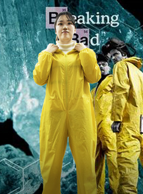 绝命毒师Breaking Bad cos服 老白黄色防毒衣服套装coslay服装