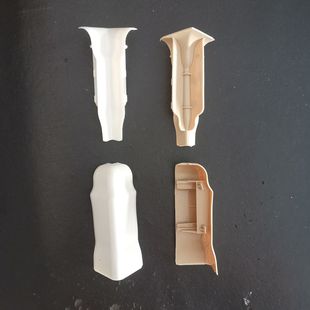 7.8厘米PVC踢脚线配件转角扣塑料拐角地脚线阴阳角接口堵头阳角