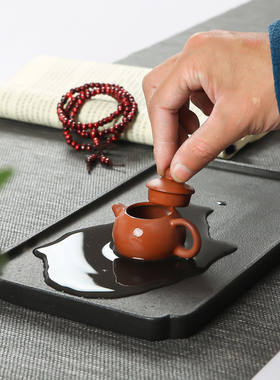 锦溢迷你紫砂壶创意指尖壶袖珍小号茶玩家用茶具茶宠摆件精品可养