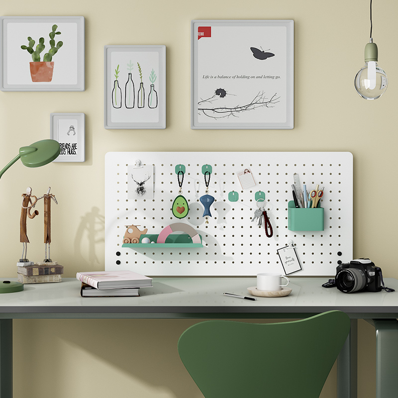 书桌洞洞板置物架可夹五金配件戴森展示架金属免打孔卧室桌面收纳