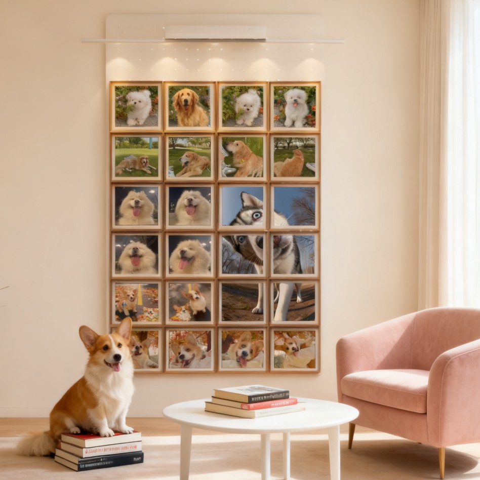 照片墙记录生活磁吸创意洞洞板背景板地图旅行高级感客厅相框墙