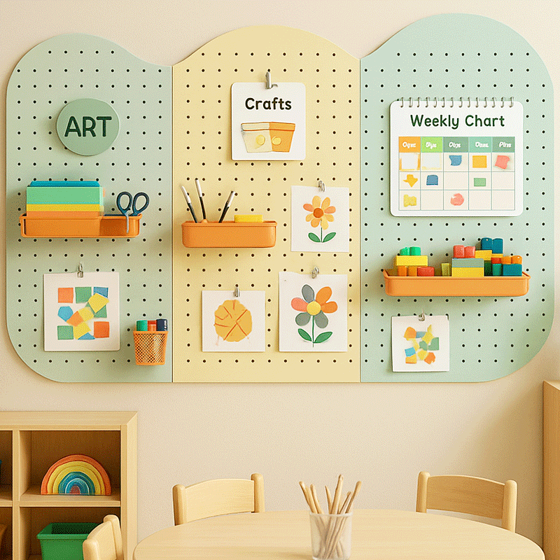 洞洞板造型墙置物架柜台展示架