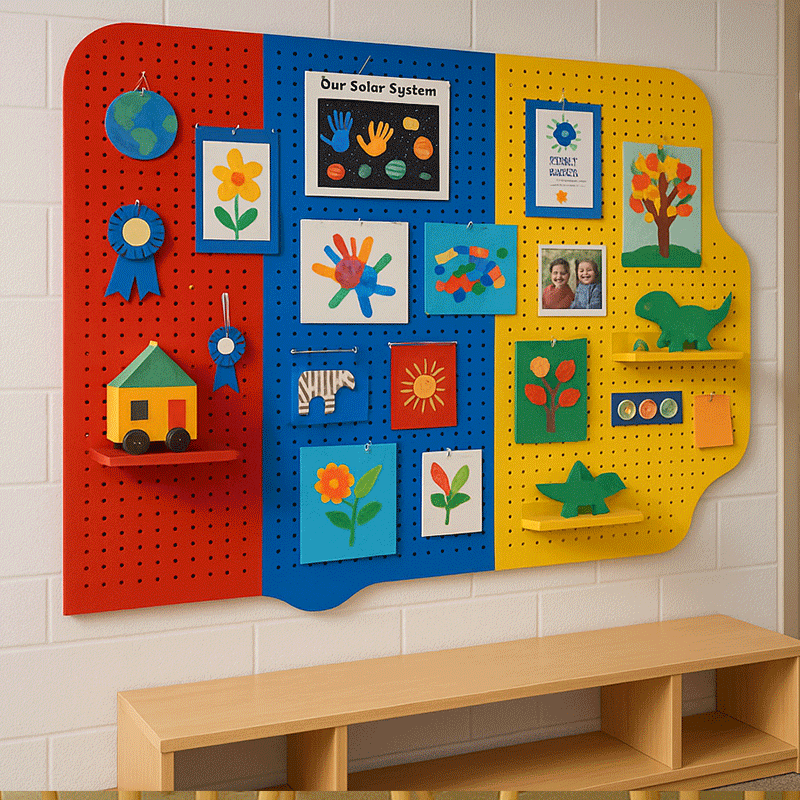 洞洞板造型墙置物架柜台展示架