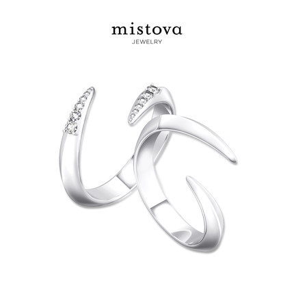 Mistova小危险戒指设计师品牌情侣戒指