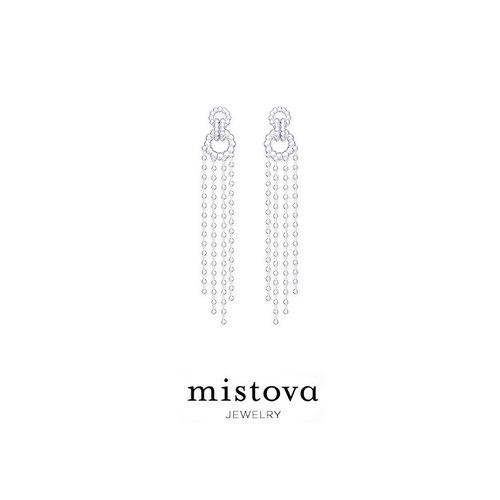 mistova设计师风夸克长流苏首饰