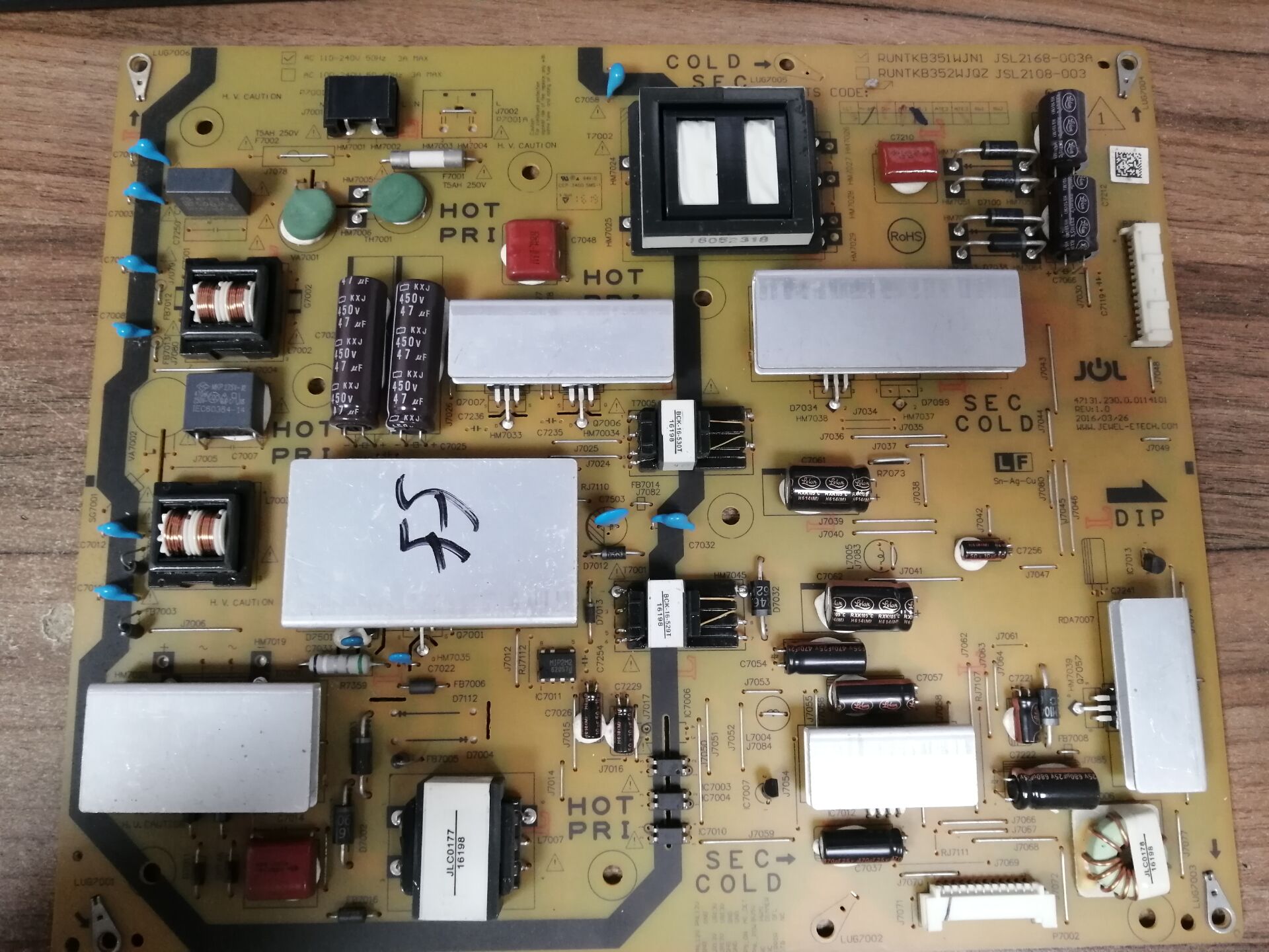 夏普LCD-48S3A55S3A电源板RU