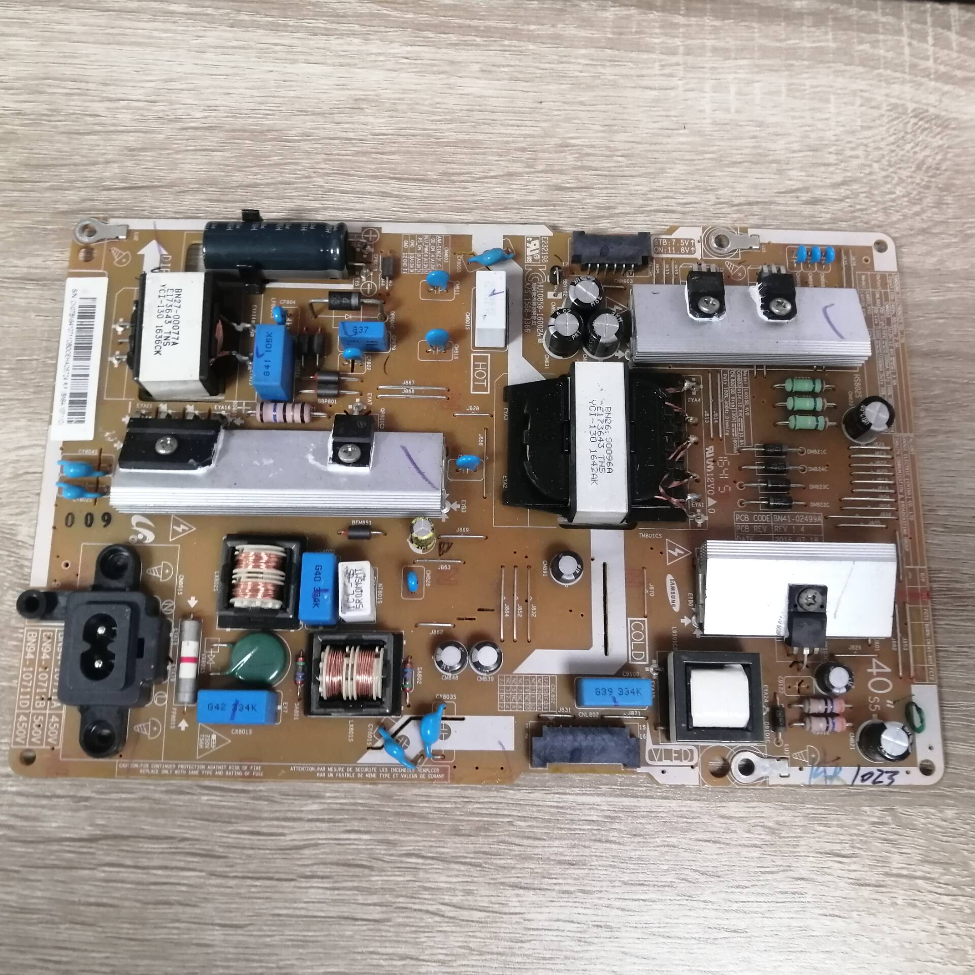 三星液晶UA55KU6100JXXZ电源板