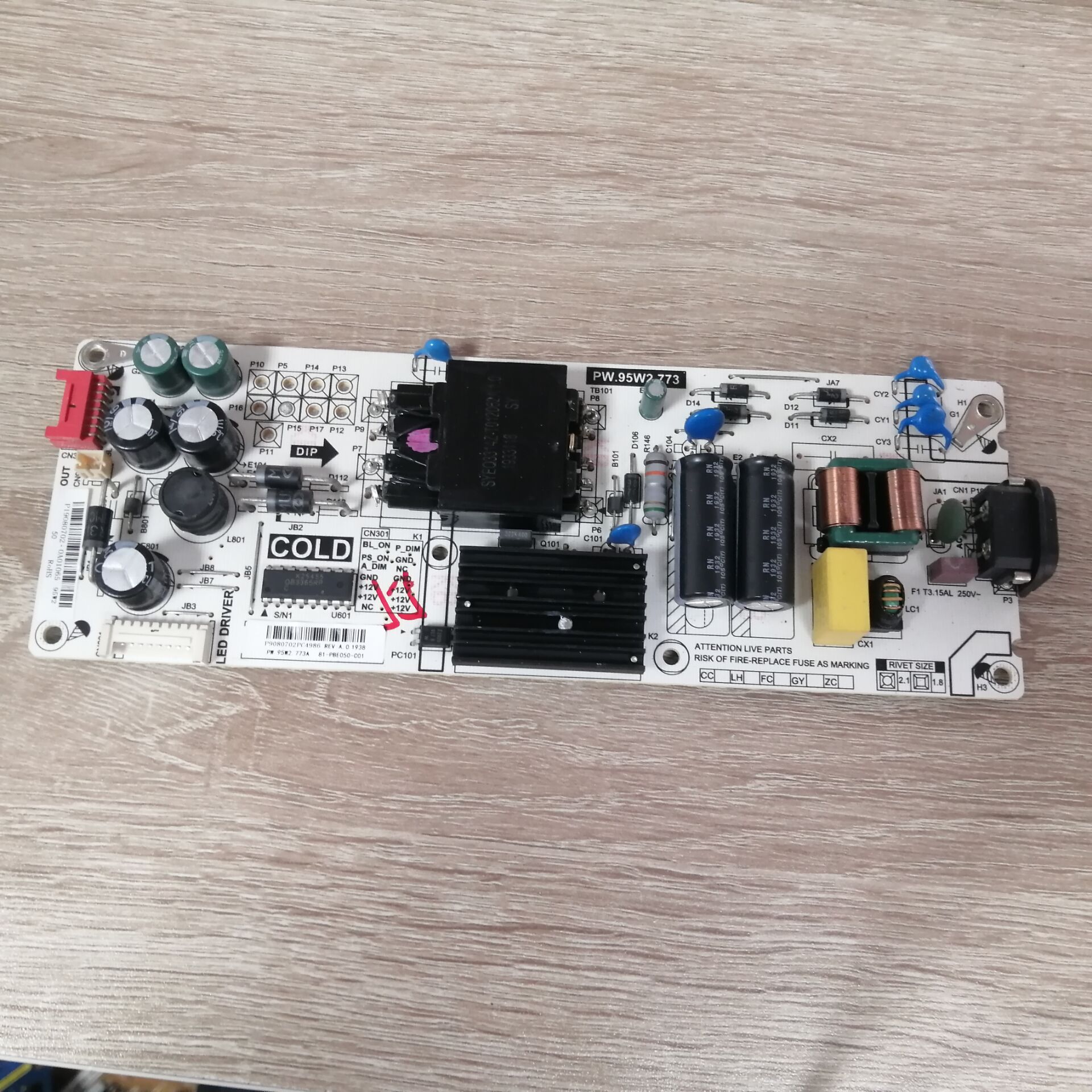 TCL50D655V255F6电源板