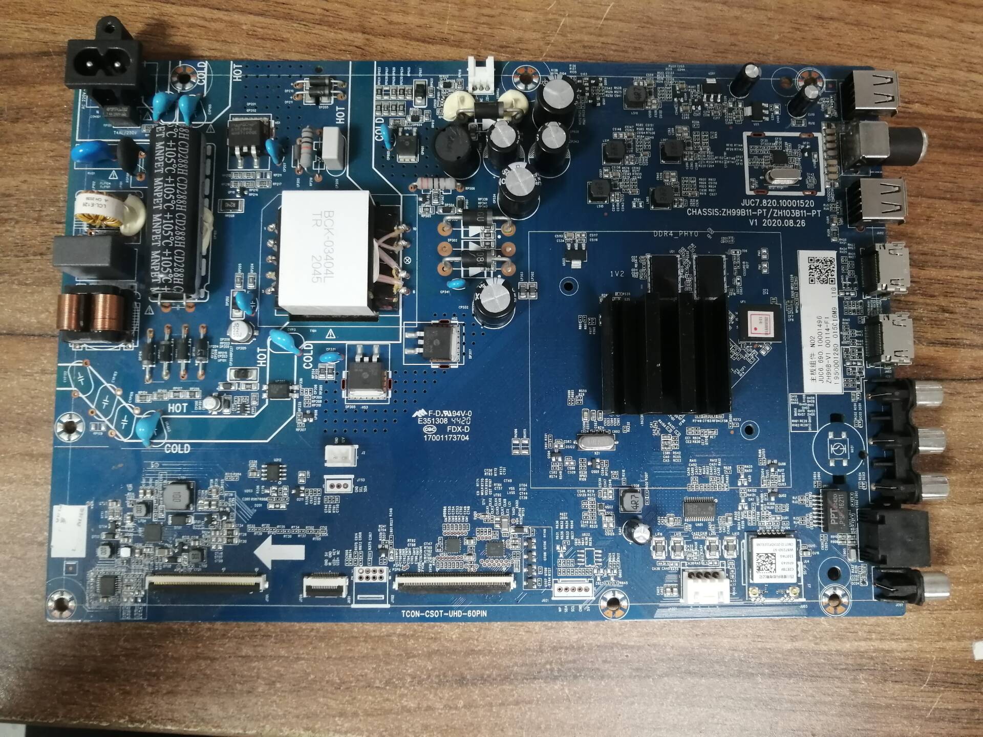 原装长虹55D5P主板JUC7.82