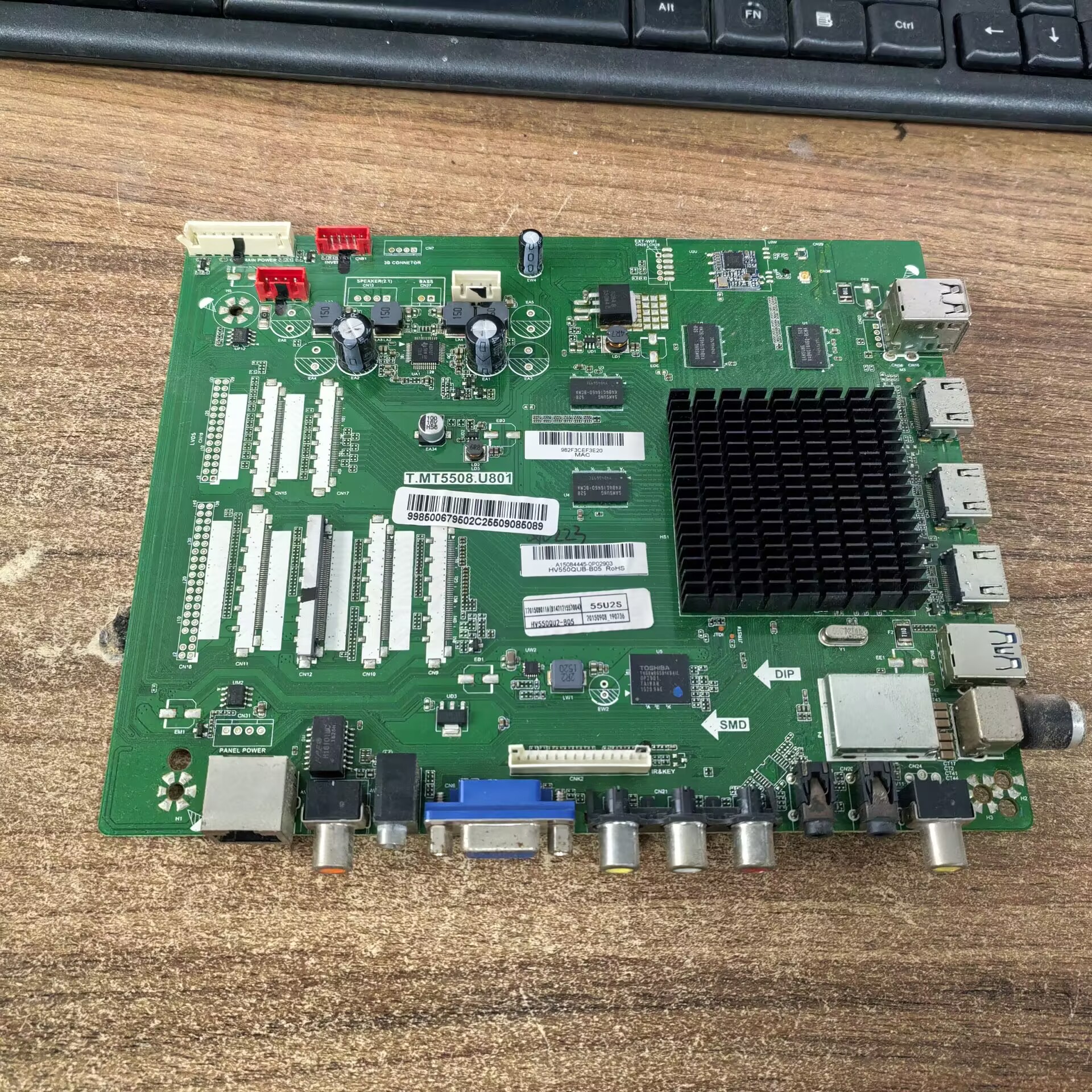 长虹55U2S主板T.MT5508.U801屏C