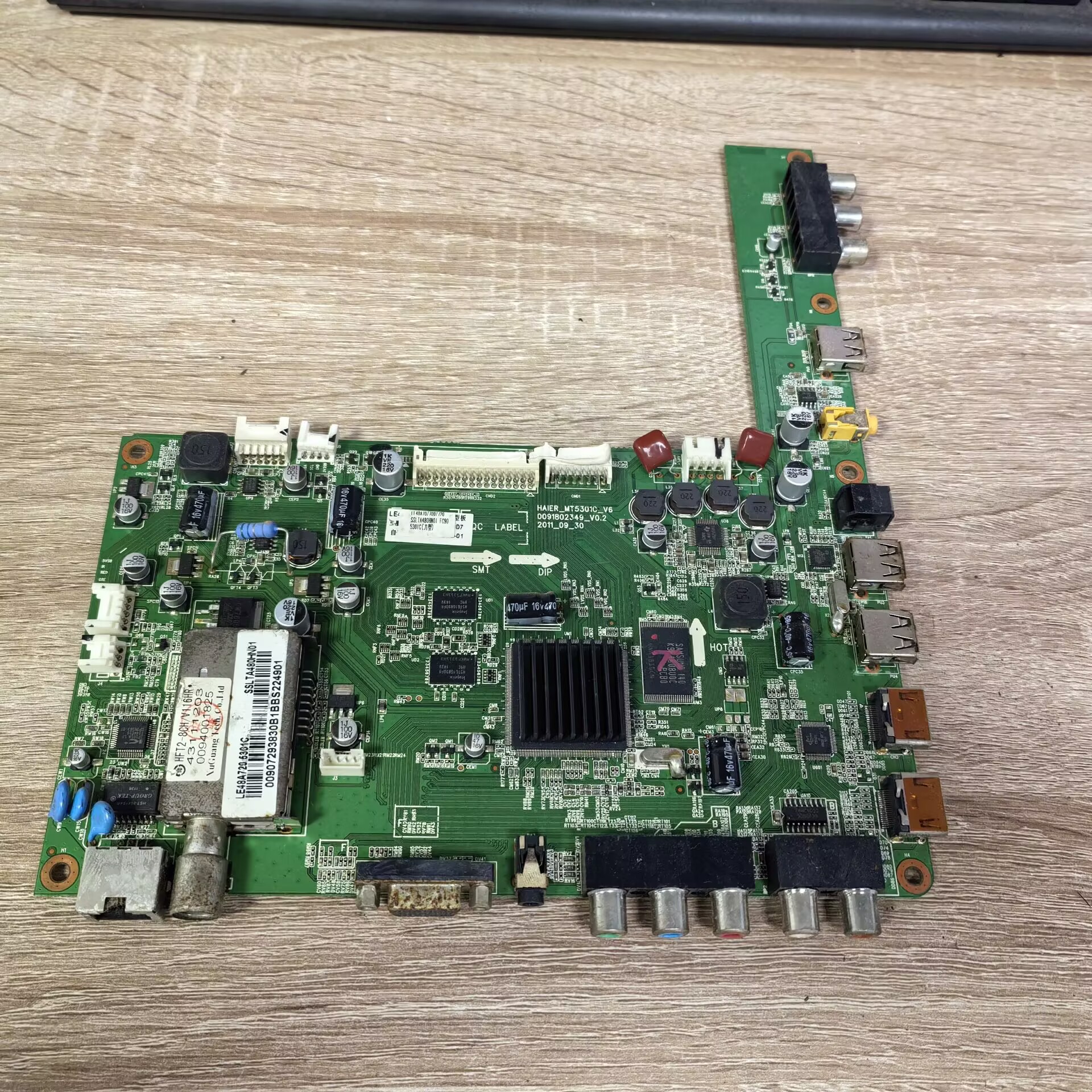拆机海尔LE48A720主板0091802349 V0.2屏 LTA480HN01现货 实拍图 - 实物图
