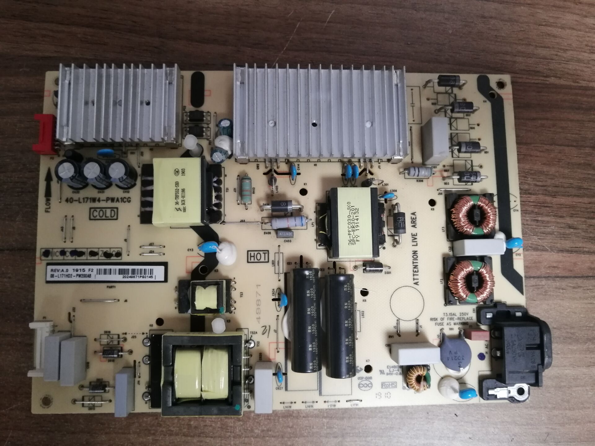 非代用 TCL 65L2 电源板 40-L171W4-PWA1CG 08-L171HD2-PW200AB