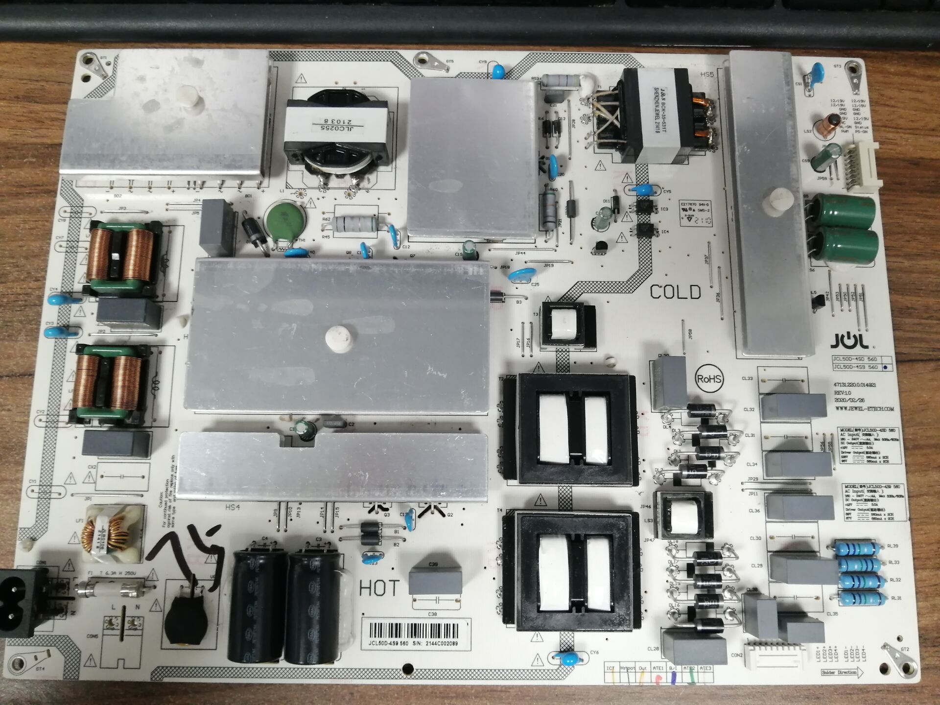 原装长虹75Q7S液晶电视主电源