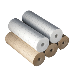 加厚复古纹理方格竖格长卷纸仿古竹编纹带格子状元卷2/3/4cm小楷行草楷书隶书毛笔字书法专用作品纸100米