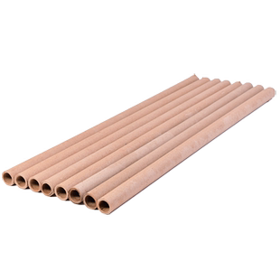 字画装裱材料加厚纸管地杆天地杆字画卷轴装裱地轴带把轴头专用平卷地杆挂轴卷轴仿木地杆纸筒130cm定做批发